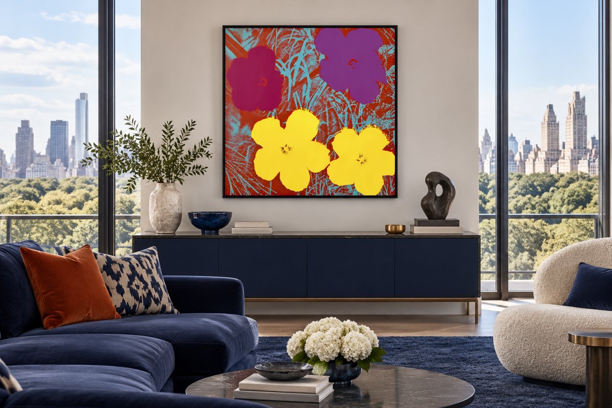 Flowers #71 · simulación digital en un interior