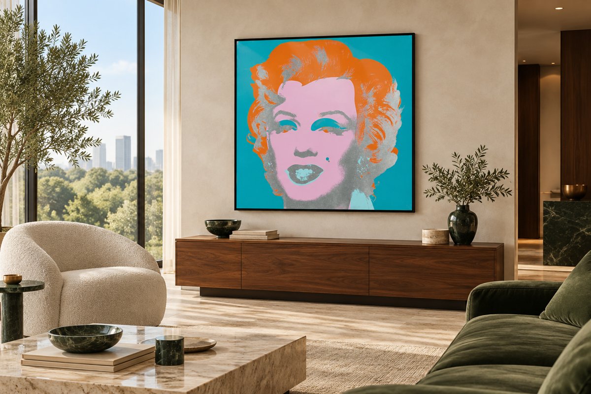Marilyn Monroe · F&S II.29 — Simulación digital · tamaño y enmarcación orientativos.